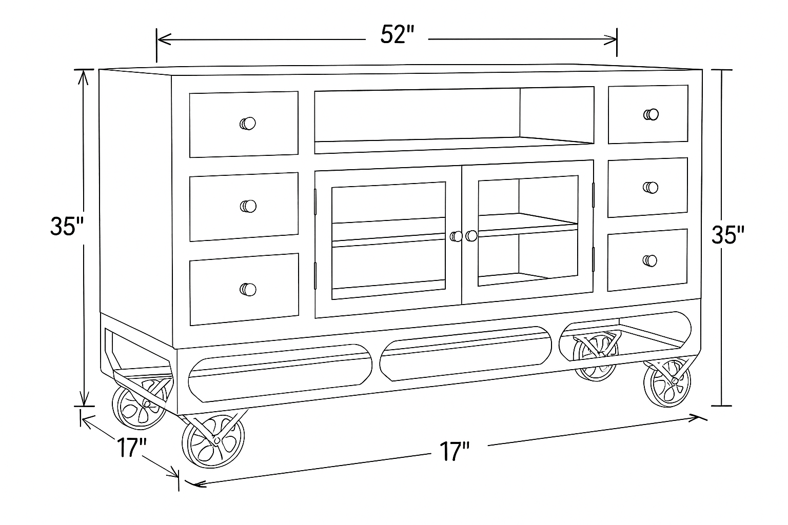 Custom Industrial Drawer Chest
